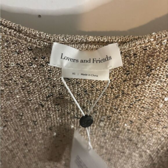 Lovers + Friends ROSSA MAXI DRESS in champagne size xs NWT - Picture 4 of 6